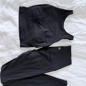 Lululemon Black Ribbed Set
